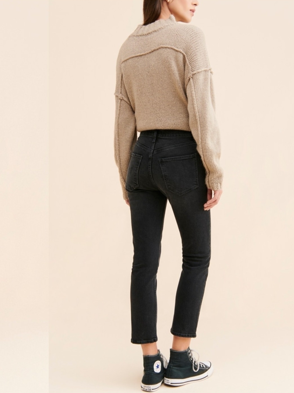 Agolde Riley Cropped Slim Straight Jeans - Picture 2 of 3